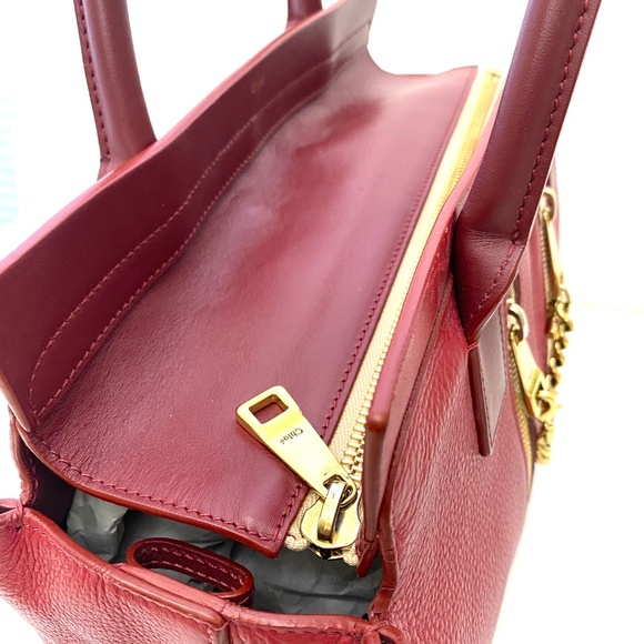 Chloe Women's Cate Style Red on Red Pebble Grained Leather Satchel - Picture 6 of 12